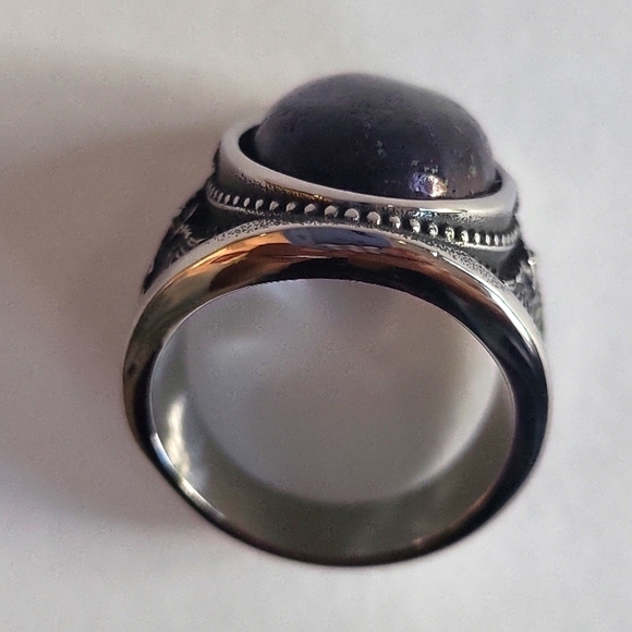 1609- Lapis Lazuli Natural Gemstone Handmade Men's Ring Size 11 1/2 NWT - Picture 7 of 8